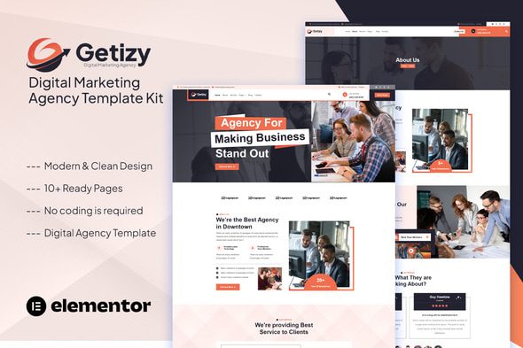 Getizy – Digital Marketing Agency Template Kit